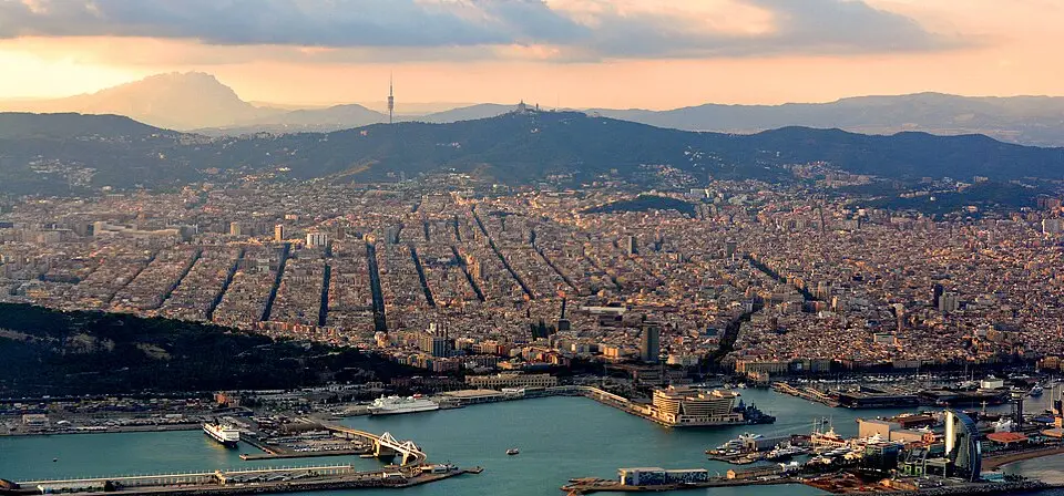 Barcelona — Evening light over Barcelona