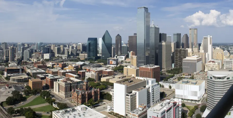 Dallas — Dallas Texas skyline from Reunion Tower September 2025 (cropped)