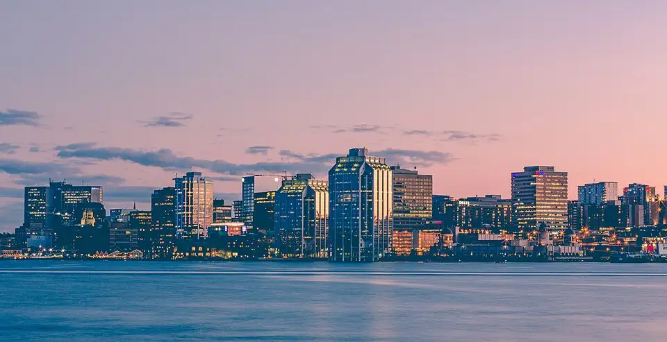 Halifax — Halifax Harbour Sunset Skyline, Nova Scotia (24237034620)