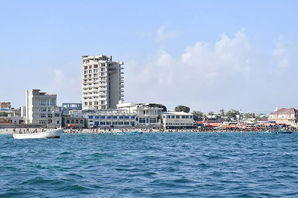 Mogadishu — Lido beach from the sea in Mogadishu