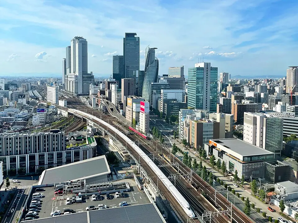 Nagoya — Nagoya Station - View from the Main Building in Nagoya Campus of Aichi University 2022-6-29
