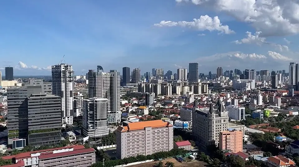 Phnom Penh — Phnom Penh skyline from TK district Dec 2024
